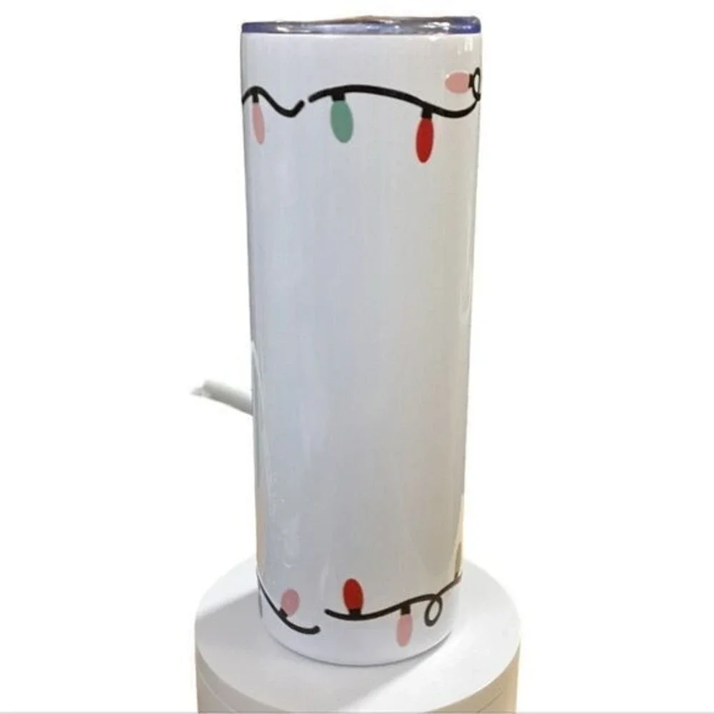 Handmade Christmas Lights Insulated Stainless Steel Tumbler 20oz Travel Cup